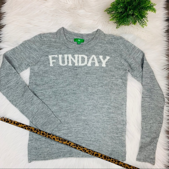 dip Sweaters - NWOT “Funday” Sweater M Grey — j crew daupe